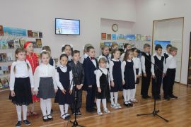 Дети воскресной школы и детского православного центра &quot;Знамение&quot; приняли участие в презентация книжной выставки
